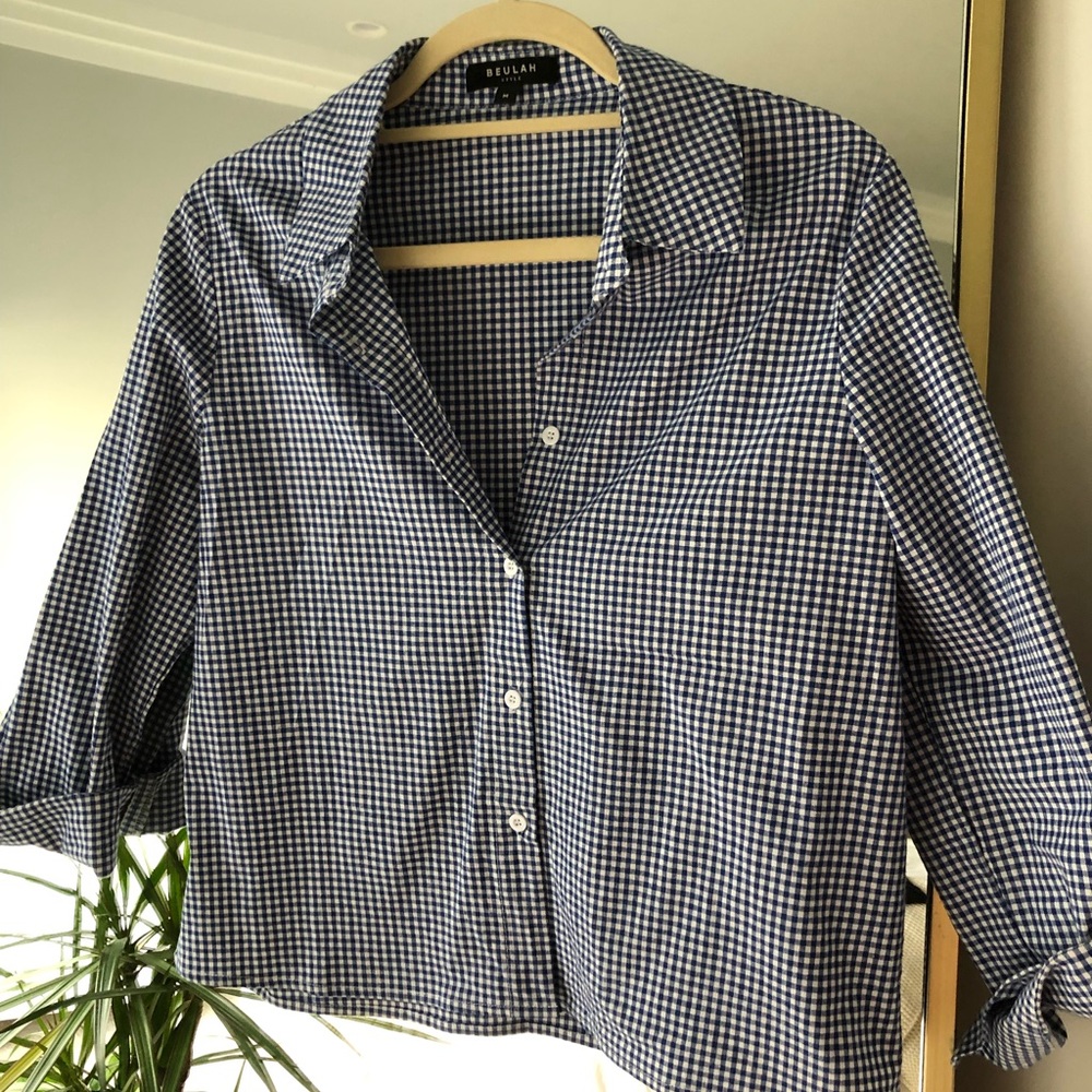 Beulah Style Checkered Button Down